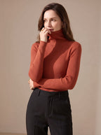 Women's Stretch Ribbed Turtleneck Top | Haverleigh_13