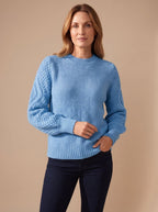 Women's Cable Knit Lantern Sleeve Sweater | Merecroft_6
