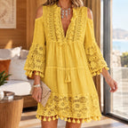 Women's Lace Cold Shoulder Mini Dress | Stanhope_4