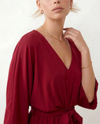 Women's Batwing Sleeve V-Neck Maxi Dress | Seren_12