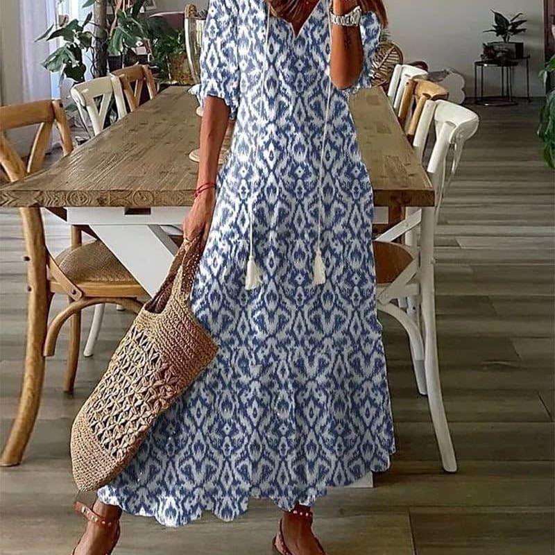 Women's Tiered Print Maxi Dress | Hartfield_1