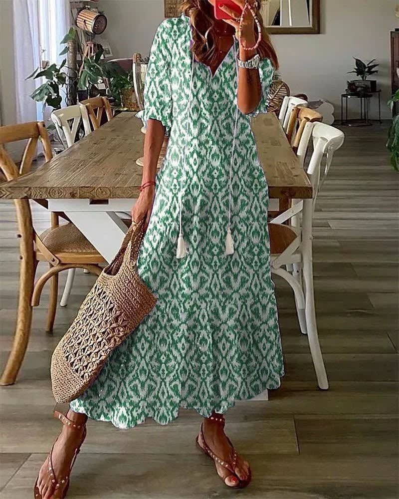 Women's Tiered Print Maxi Dress | Hartfield_2