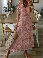 Women's Tiered Print Maxi Dress | Hartfield_4