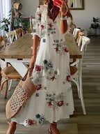 Women's Tiered Print Maxi Dress | Hartfield_6