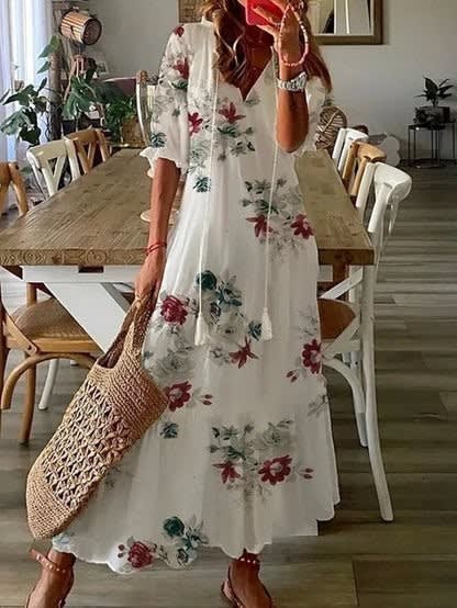 Women's Tiered Print Maxi Dress | Hartfield_6