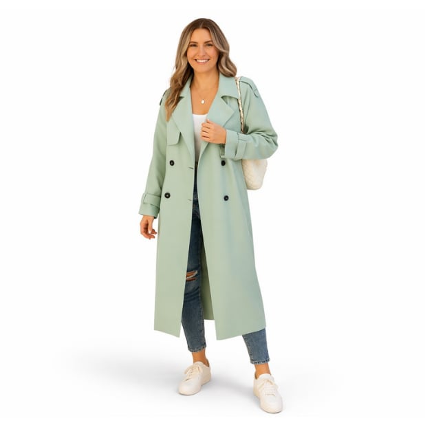 Women's Belted Long Trench Coat | Rosalind_4