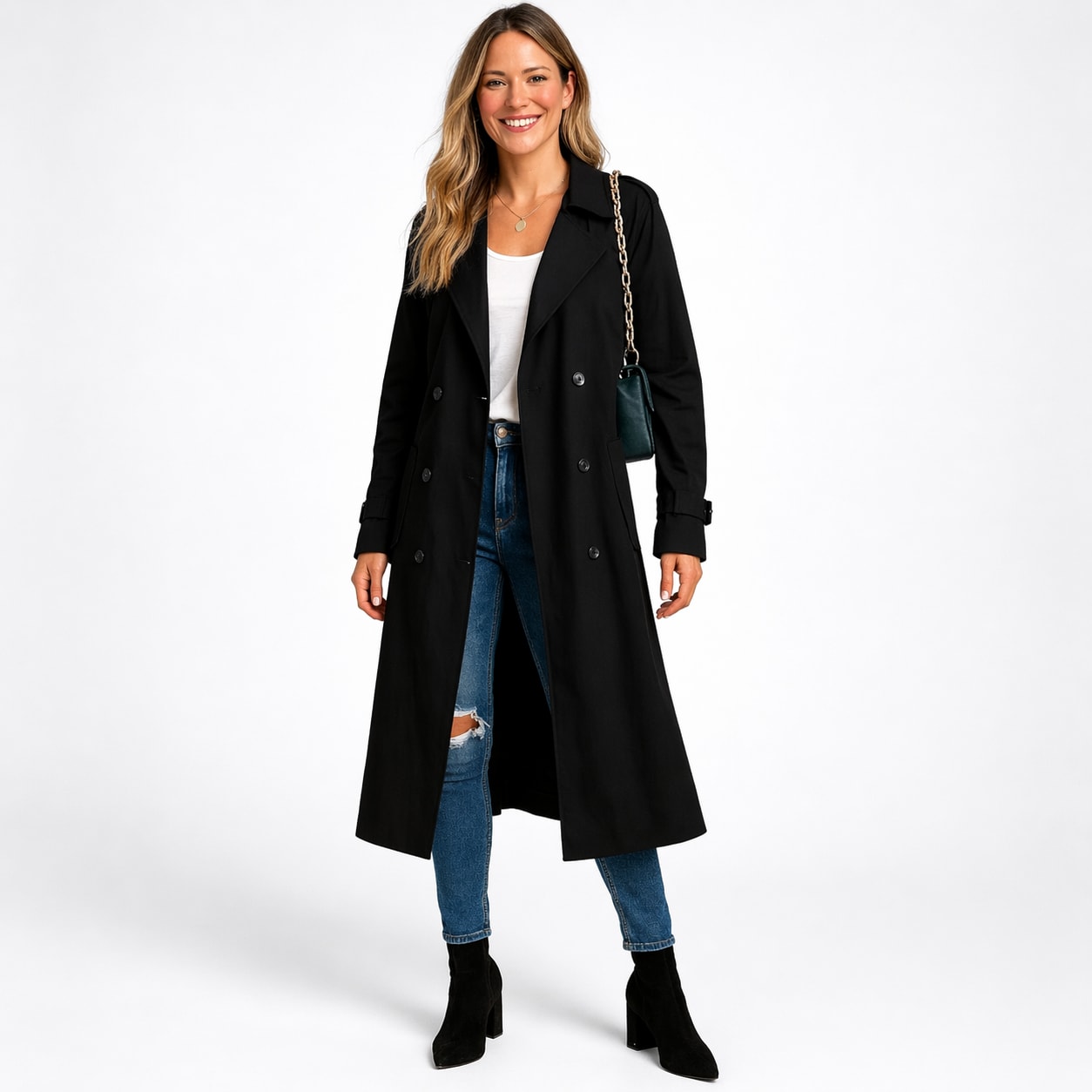 Women's Belted Long Trench Coat | Rosalind_6