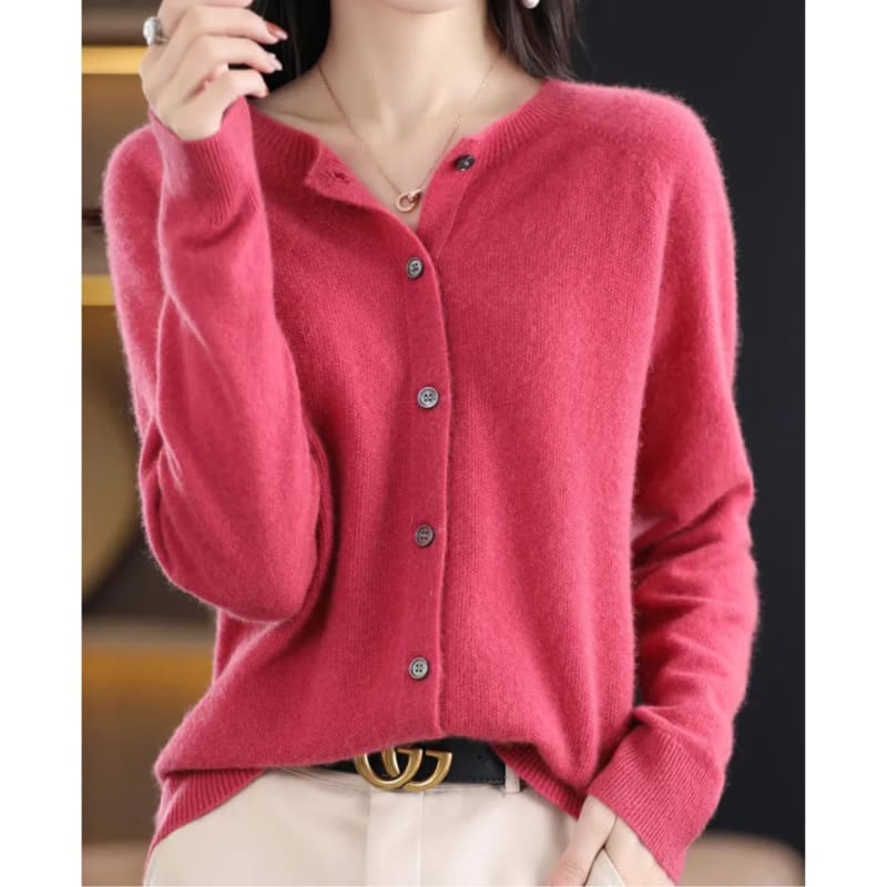 Women's Merino Wool Cashmere Cardigan | Bernadine_1