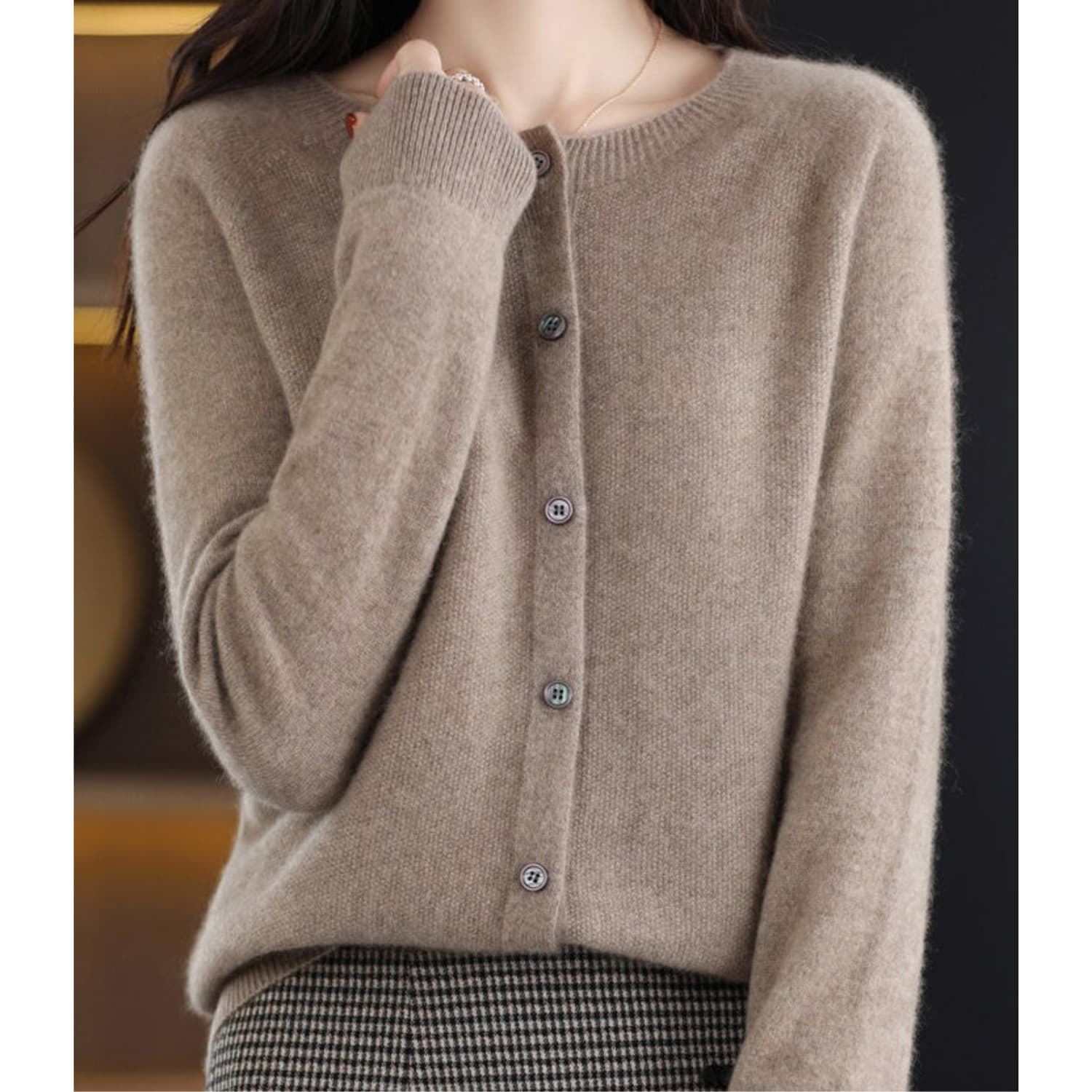 Women's Merino Wool Cashmere Cardigan | Bernadine_10