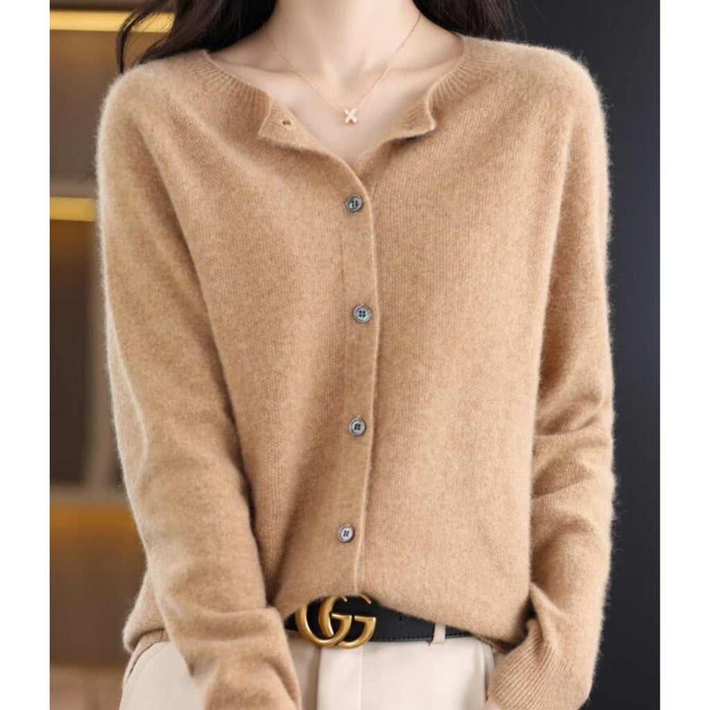 Women's Merino Wool Cashmere Cardigan | Bernadine_11