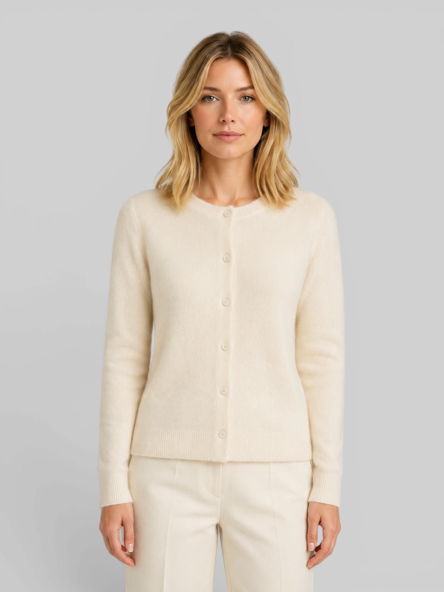 Women's Wool Knit Button Front Cardigan | Hadleigh_1