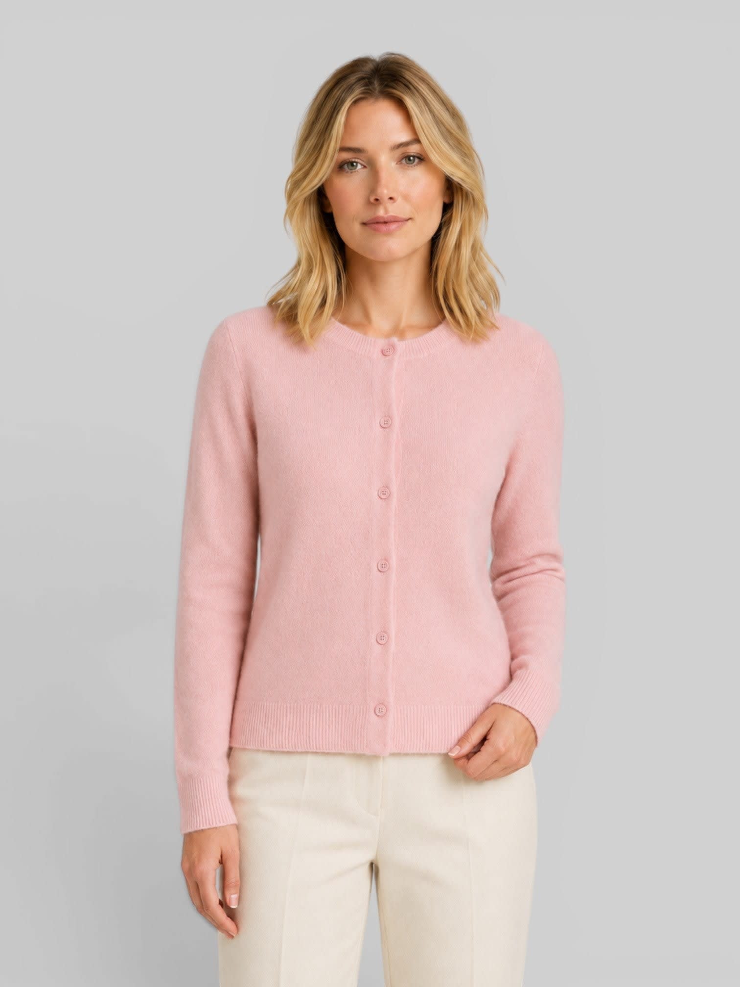 Women's Wool Knit Button Front Cardigan | Hadleigh_5
