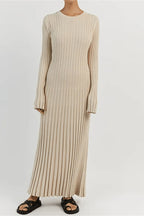 Women's Ribbed Knit Midi Dress | Millicent_8