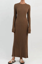 Women's Ribbed Knit Midi Dress | Millicent_9