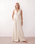 Women's Button Front Sleeveless Maxi Dress | Lavinia_1