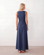 Women's Button Front Sleeveless Maxi Dress | Lavinia_15