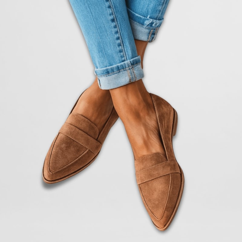 Women's Pointed Toe Suede Loafers | Knightley_1