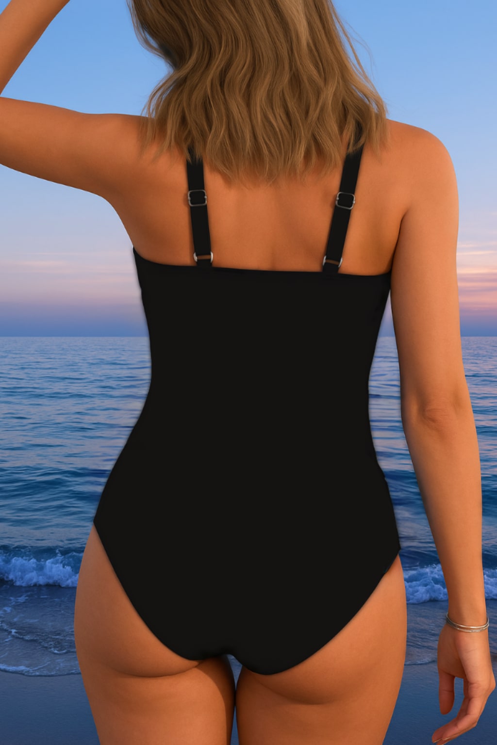 Women's Ruched Tummy Control One Piece Swimsuit | Solace_4