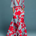 Women's Floral V-Neck Maxi Dress | Elfreda_1