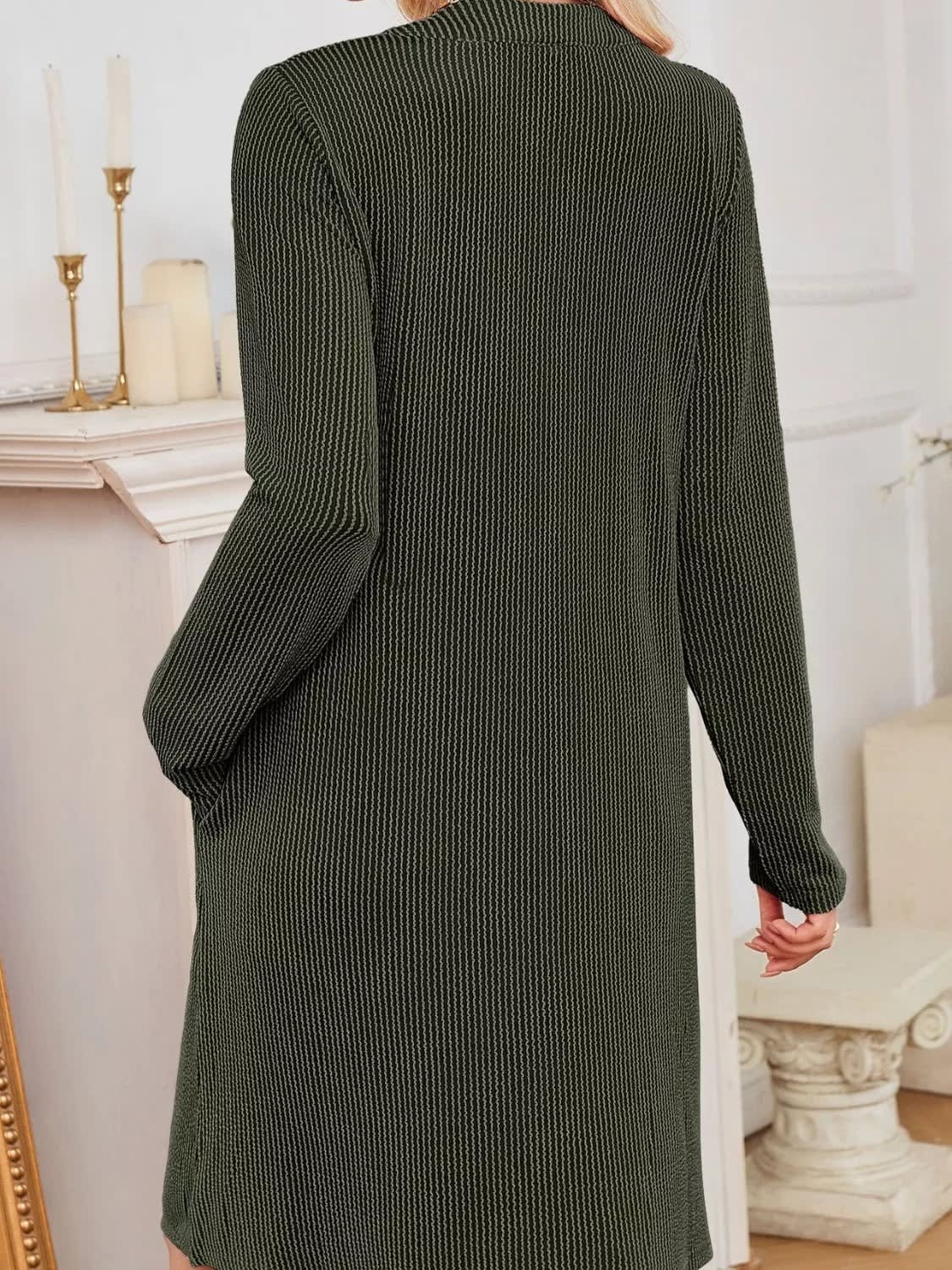 Women's Ribbed Knit Long Sleeve Dress | Guinevere_13