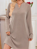 Women's Ribbed Knit Long Sleeve Dress | Guinevere_19