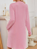 Women's Ribbed Knit Long Sleeve Dress | Guinevere_2