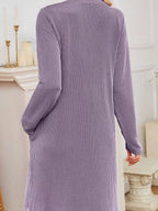 Women's Ribbed Knit Long Sleeve Dress | Guinevere_25