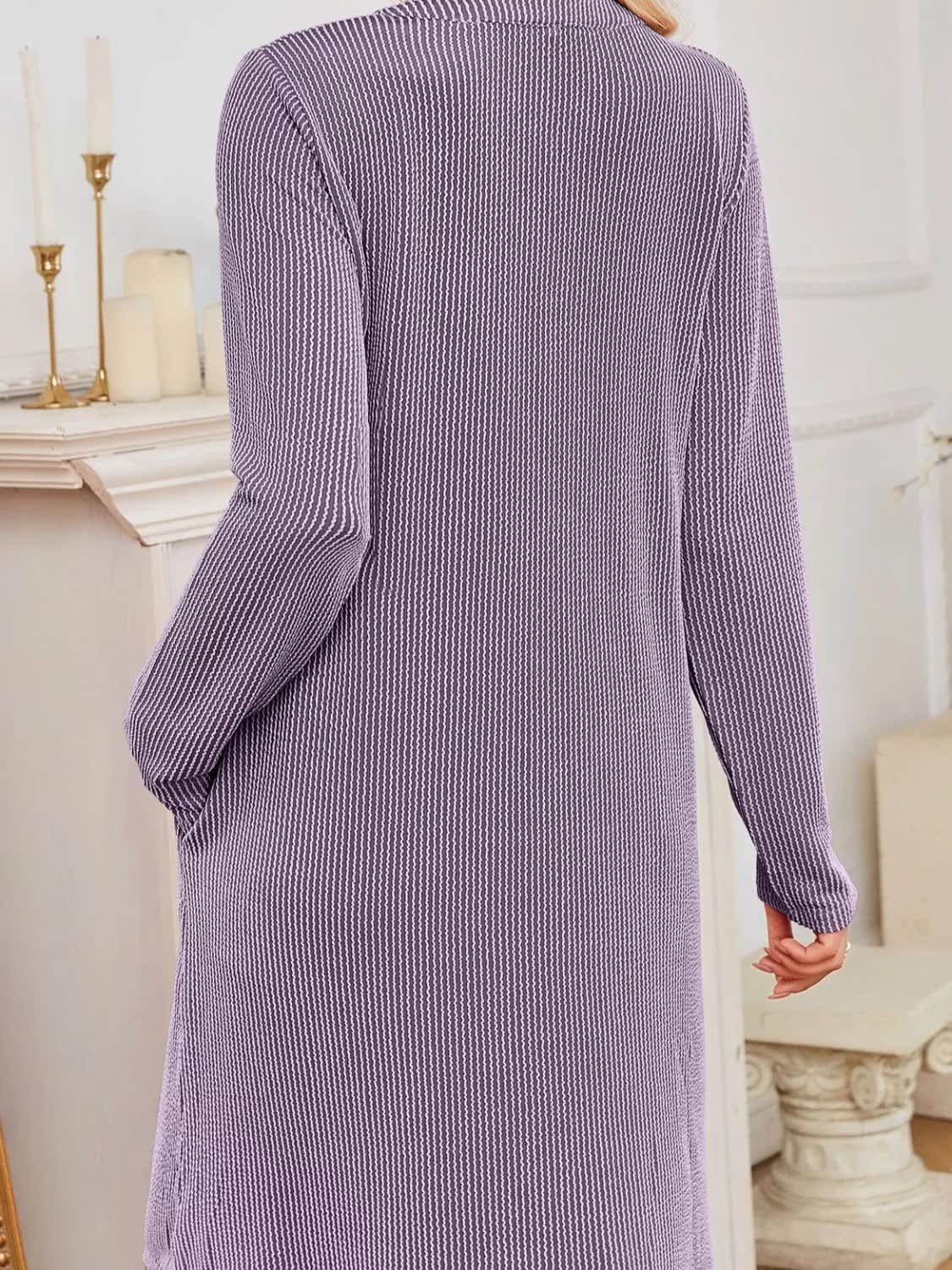 Women's Ribbed Knit Long Sleeve Dress | Guinevere_25
