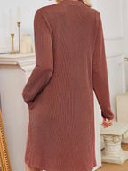 Women's Ribbed Knit Long Sleeve Dress | Guinevere_28