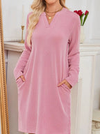 Women's Ribbed Knit Long Sleeve Dress | Guinevere_3