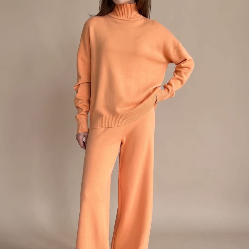Women's Turtleneck Sweater and Wide Leg Pants Set | Cranleigh_1