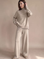 Women's Turtleneck Sweater and Wide Leg Pants Set | Cranleigh_2