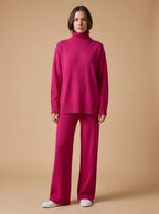 Women's Turtleneck Sweater and Wide Leg Pants Set | Cranleigh_8