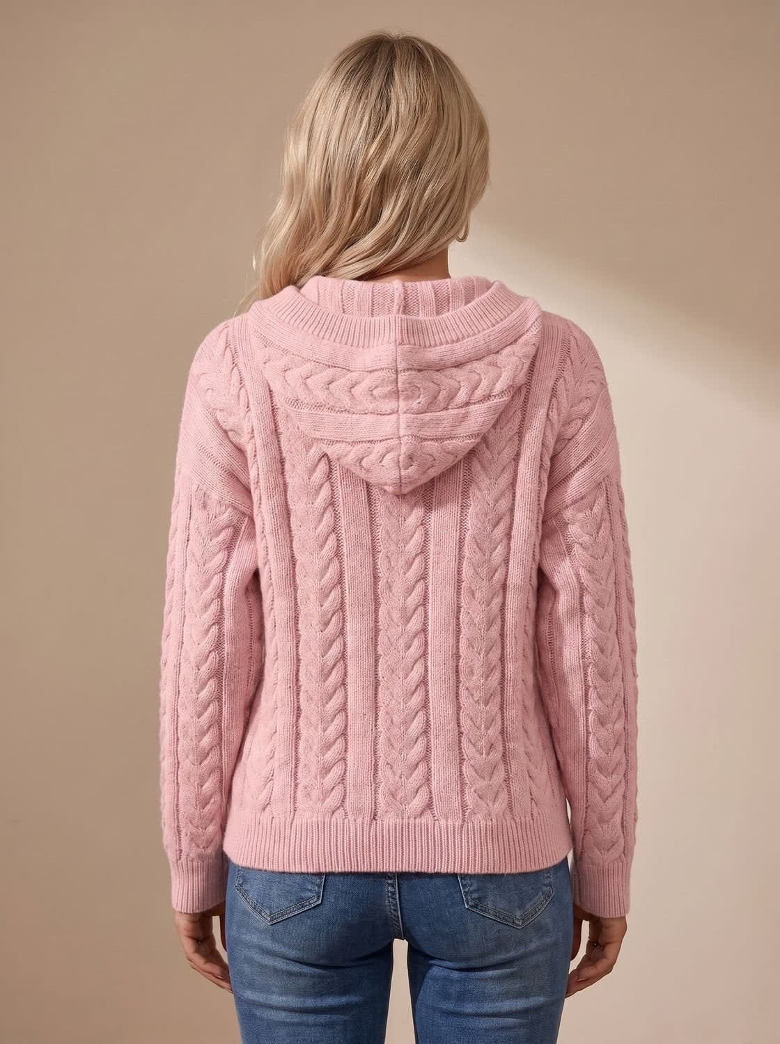Women's Hooded Cable Knit Sweater | Penhallow_2