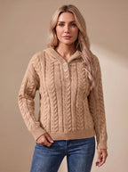 Women's Hooded Cable Knit Sweater | Penhallow_3