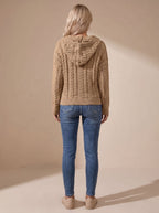 Women's Hooded Cable Knit Sweater | Penhallow_4