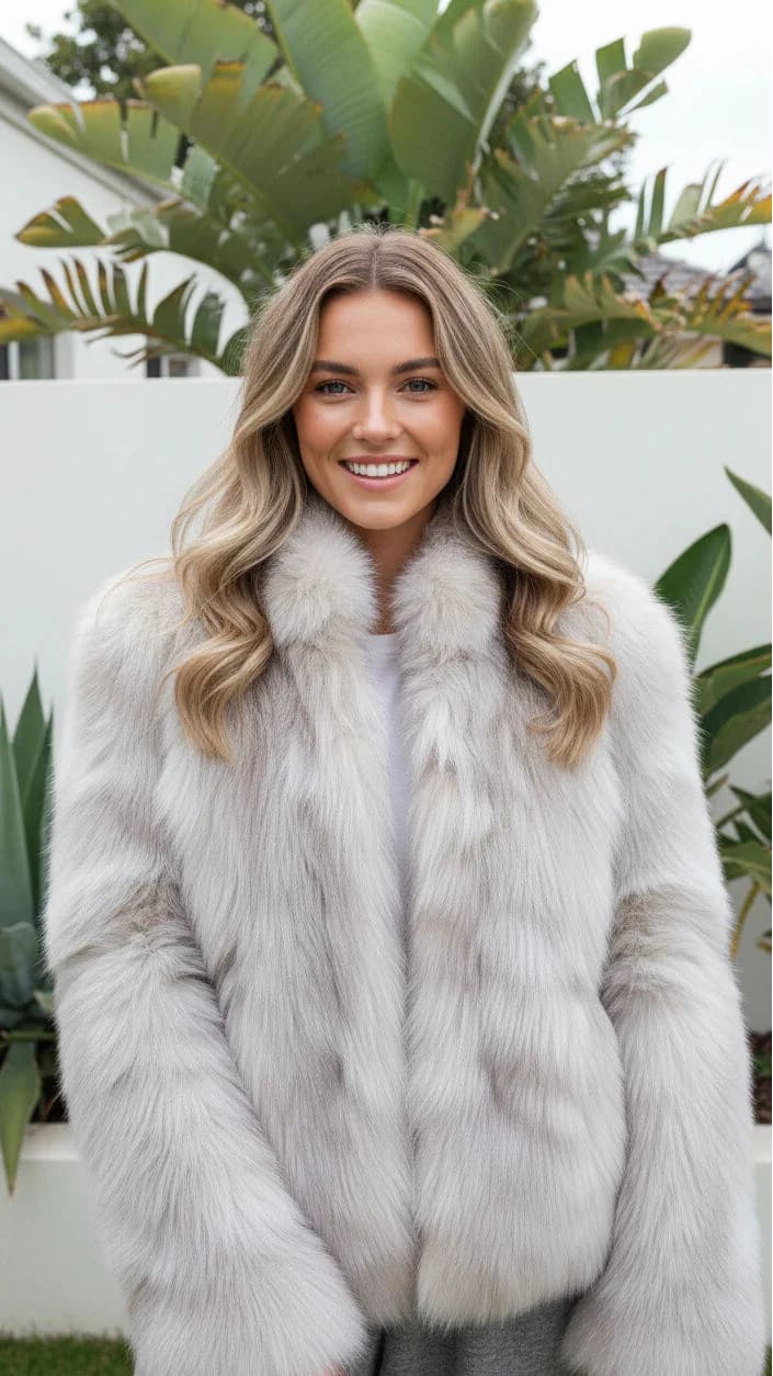 Women's Oversized Faux Fur Coat | Dorothea_4