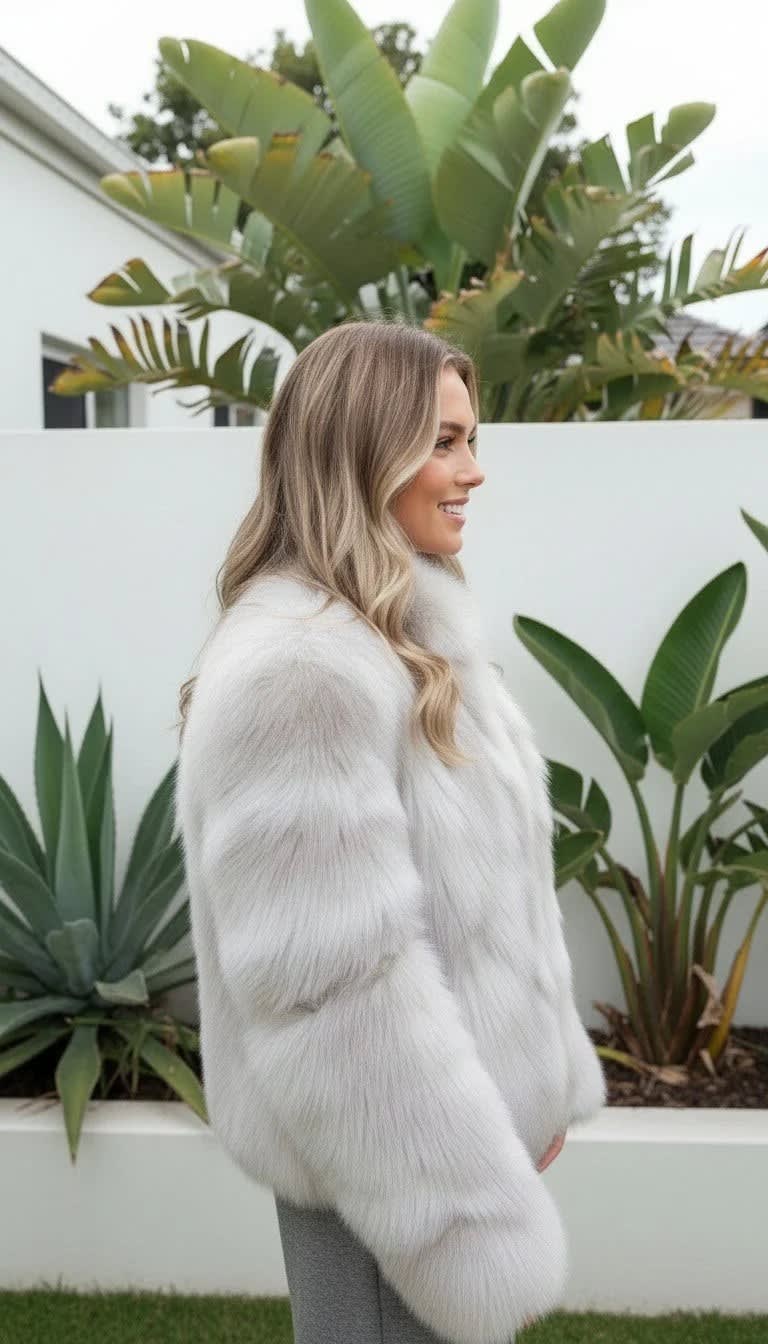 Women's Oversized Faux Fur Coat | Dorothea_5