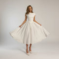 Women's Cap Sleeve A-Line Midi Dress | Fairholme_1