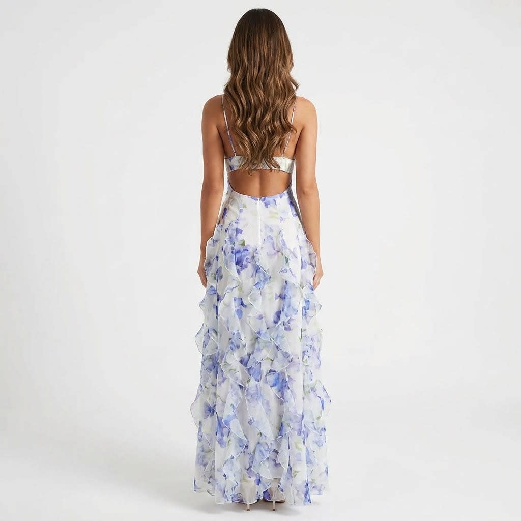 Women's Floral Corset Maxi Dress | Hepzibah_5