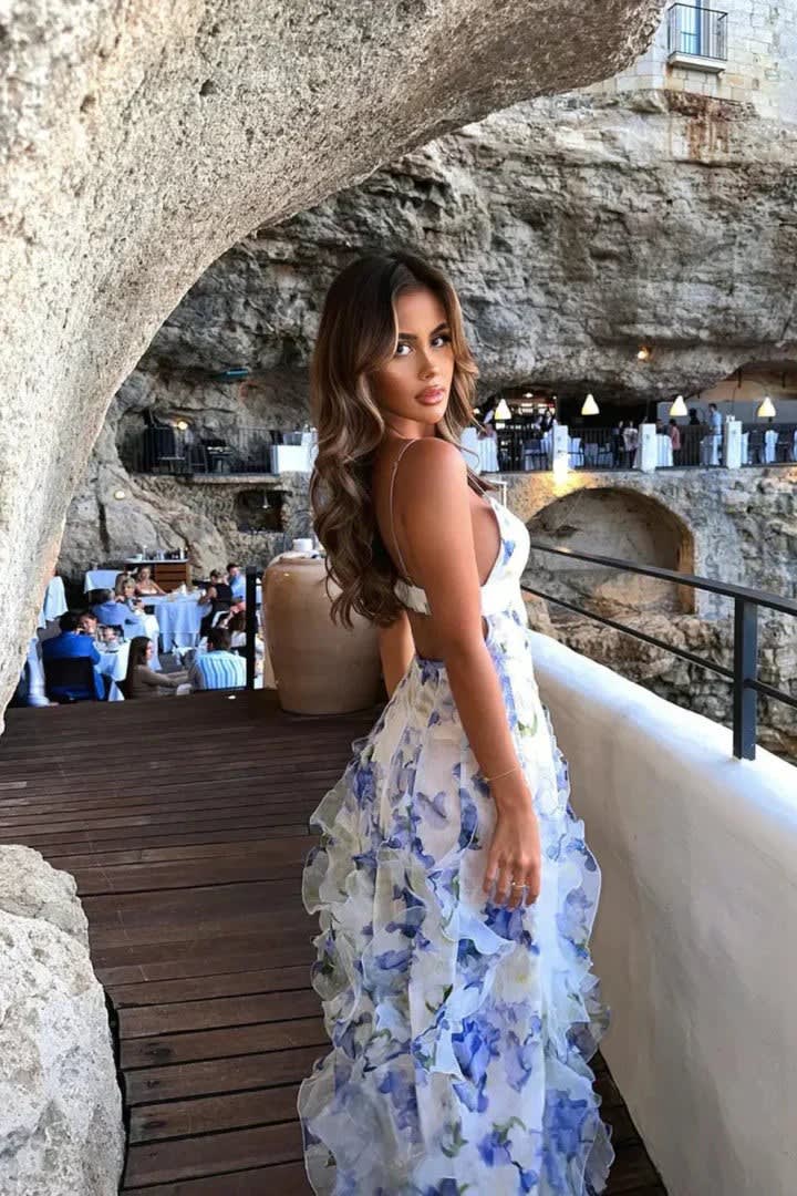 Women's Floral Corset Maxi Dress | Hepzibah_9