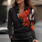 Women's Satin Draped Neck Blouse | Sidony_9