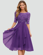 Women's Lace Wedding Guest Midi Dress | Romilly_4