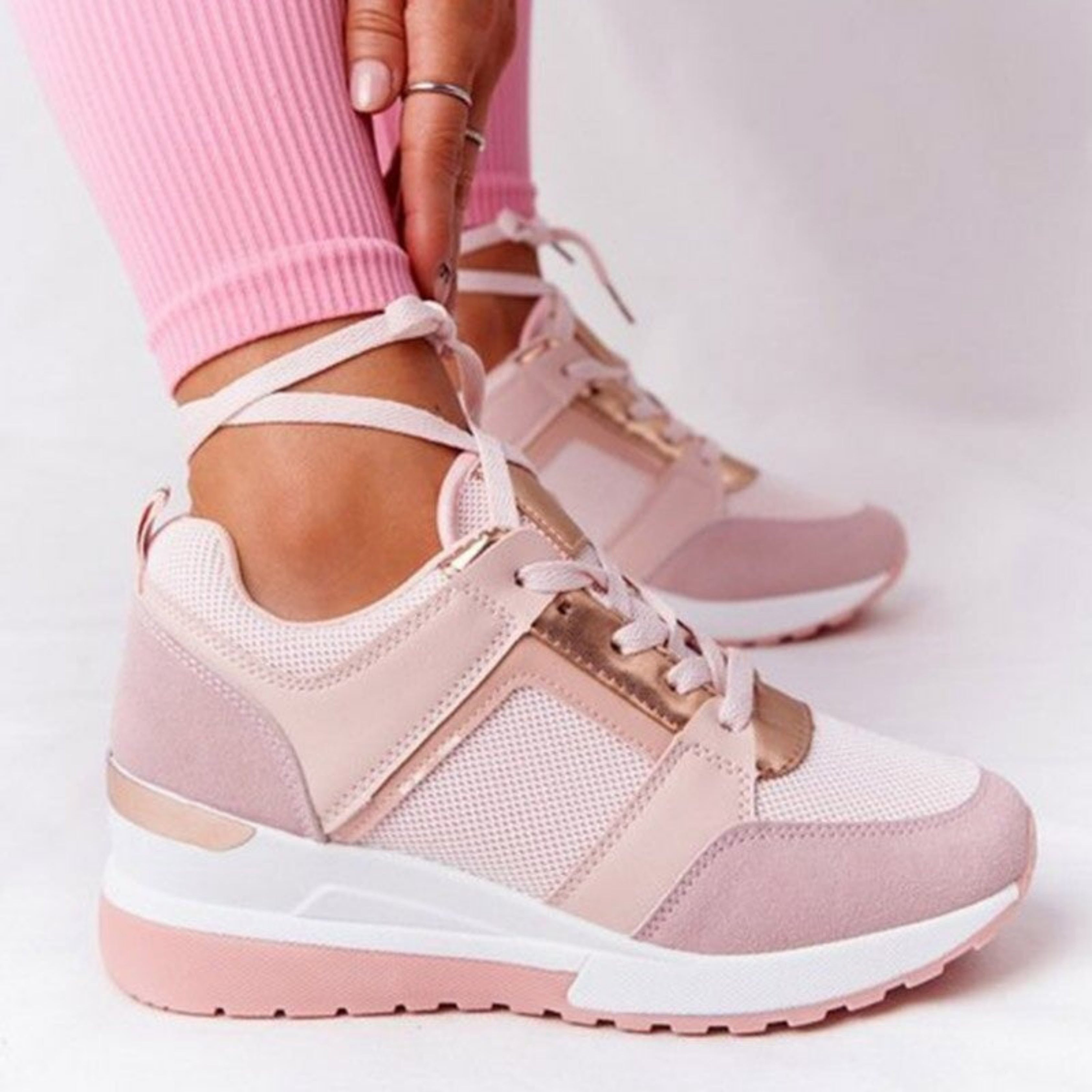 Women's Perforated Wedge Sneakers | Demelza_2