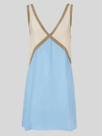 Women's Colorblock V-Neck Mini Dress | Havilland_3