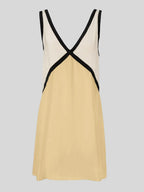 Women's Colorblock V-Neck Mini Dress | Havilland_7