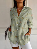Women's Floral Print Button Down Shirt | Sephira_2