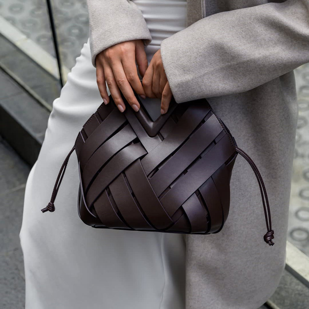 Women's Woven Top Handle Handbag | Stanmore_10