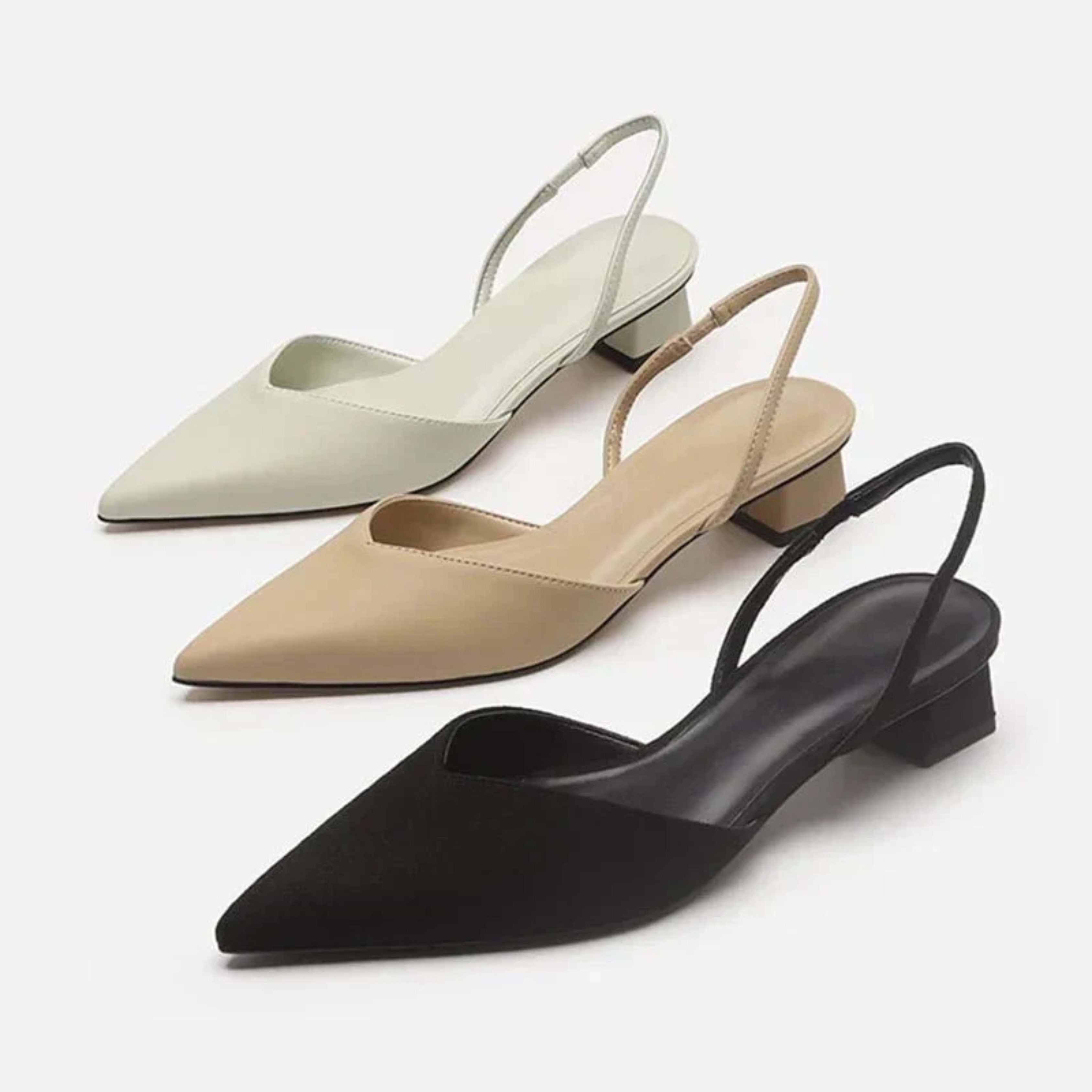 Women's Pointed Toe Slingback Heels | Nesta_5
