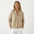 Women's Shawl Collar Knit Sweater | Violetta_1